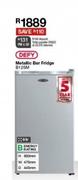 Defy 93Ltr Metallic Bar Fridge B125M