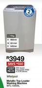 Whirlpool 13kg Metallic Top-Loader Washing Machine WTL1300L