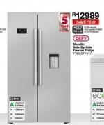 Defy 614Ltr  Metallic Side-By-Side Freezer Fridge F790 DFF417
