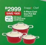 Snapp Chef 6-Piece Cast Iron Pot Set CICA000