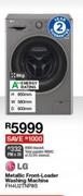 LG 8kg Metallic Front-Loader Washing Machine FH4U2TNP8S