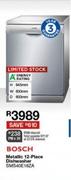 Bosch Metallic 12-Place Dishwasher SMS40E18ZA