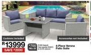 4 Pieces Verona Patio Suite Including Cushions