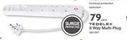 Tedelex 8 Way Multi Plug Surge Protected SA159T-Each