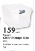 Addis Clear Storage Box 56Ltr-Each
