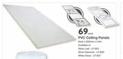 PVC Ceiling Panels-6mm x 300mm x 3.9m Each