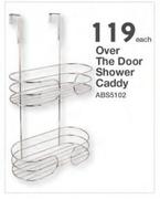 Over The Door Shower Caddy ABS5102-Each
