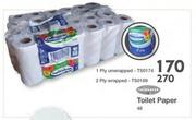 Twinsaver Toilet Paper 1 Ply Unwraped-TS0174