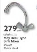 Splash Works May Deck Type Sink Mixer BAMAY4-Each