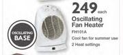 Oscillating Fan Heater FH101A-Each