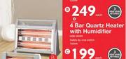 4 Bar Quartz Heater With Humidifier-Each