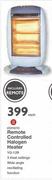Elements Remote Controlled Halogen Heater YQ-12R-Each