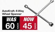 AutoKraft 4 Way Wheel Spanner