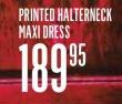 Printed Halterneck Maxi Dress