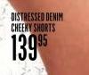 Distressed Denim Cheeky Shorts
