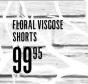 Red Earth Floral Viscose Shorts