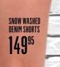 Red Earth Snow Washed Denim Shorts