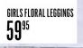 4Teen Girls Floral Leggings