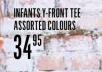 Bulldozer Infants Front Tee Assorted Colours