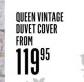 Queen Vintage Duvet Cover