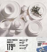 20 Piece Embosses Dinner Set