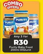 Purity Baby Food-For Any 3 x 200ml