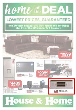 House & Home : Lowest Prices (08 May - 20 May 2018), page 1