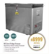 [MAKRO] Camp Master 40L Fridge Freezer Stainless Steel Camp Freezer