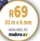 [MAKRO] Camp Master Assorted Braided Ropes Polypropylene 20m x 6mm