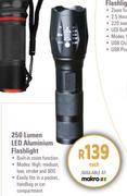 [MAKRO] Camp Master 250 Lumen LED Aluminium Flashlight-Each
