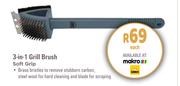 [MAKRO] Camp Master 3 In 1 Grill Brush (Soft Grip)-Each