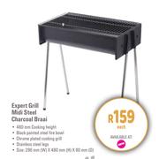 [GAME] Camp Master Expert Grill Midi Steel Charcoal Braai-Each