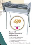 [GAME] Camp Master Expert Grill Large Stainless Steel Charcoal Braai-Each