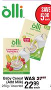 Olli Baby Cereal (Add Milk) Assorted-250g Each