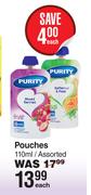 Purity Pouches Assorted-110ml Each