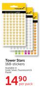 Tower Stars Stickers-168's Per Pack