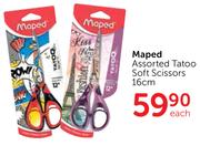 Maped Assorted Tatoo Soft Scissors 16cm-Each