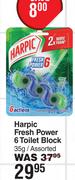 Harpic Fresh Power 6 Toilet Block Assorted-35g