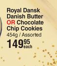 Royal Dansk Sanish Butter Or Chocolate Chip Cookies Assorted-454g Each