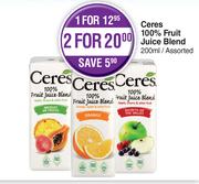 Ceres 100% Fruit Juice Blend Assorted-200ml