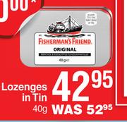 Fisherman's Friend Lozenges In Tin-40g