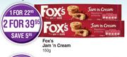 Fox's Jam n Cream-150g