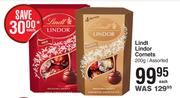 Lindt Lindor Cornets Assorted-200g Each