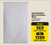 Decor Depot Block Out Roller Blind 600 x 1000mm