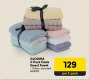 Glodine 3 Pack Onda Guest Towel-Per 3 Pack