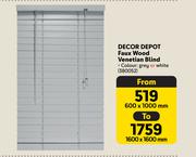 Decor Depot Faux Wood Venetian Blind (600 x 1000mm)