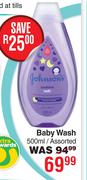Johnson's Baby Wash Assorted-500ml