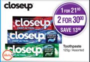 Closeup Toothpaste Assorted-For 1 x 125g