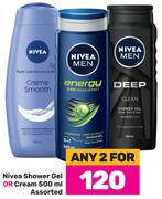 Nivea Shower Gel Or Cream Assorted-For Any 2 x 500ml 