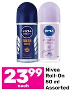 Nivea Roll-On Assorted-50ml Each